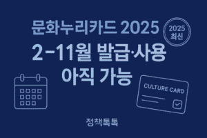 문화누리카드 2025 발급·사용 가이드 썸네일 (2~11월 신청 가능)