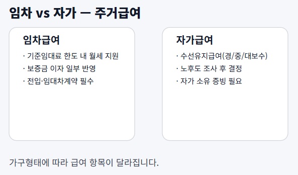 임차vs자가-주거급여 비교