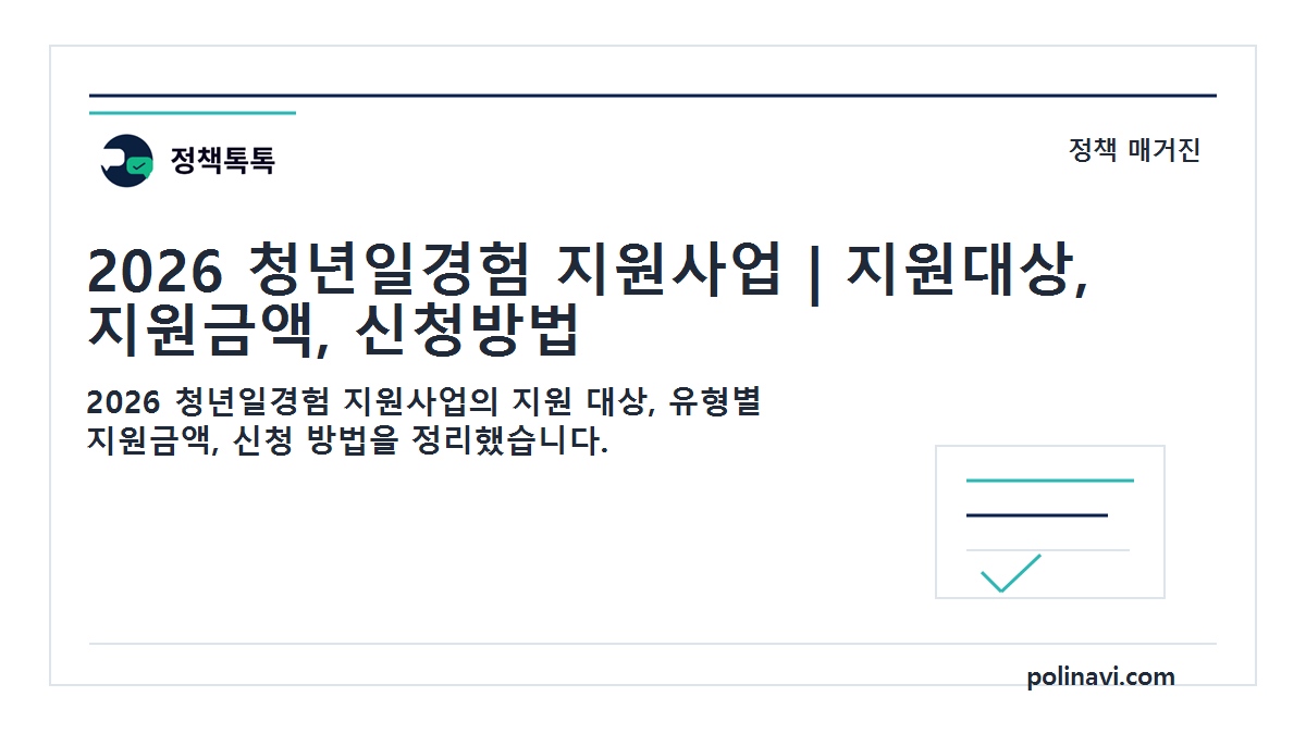 2026 청년일경험 지원사업 대표이미지